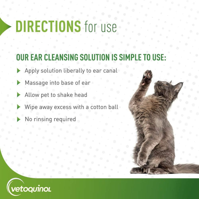 Vetoquinol Ear Cleansing Solution with Aloe for Dogs & Cats