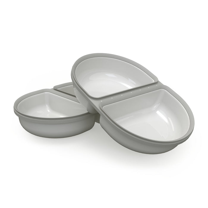 SureFeed Split Bowl, 2pk Color Grey