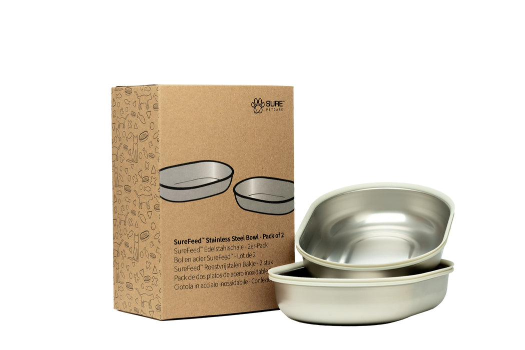 SureFeed Stainless Steel Bowl, 2pk Color Stainless Steel