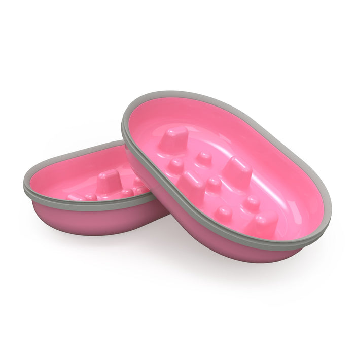 SureFeed Slow Feed Bowl, 2pk Color Pink