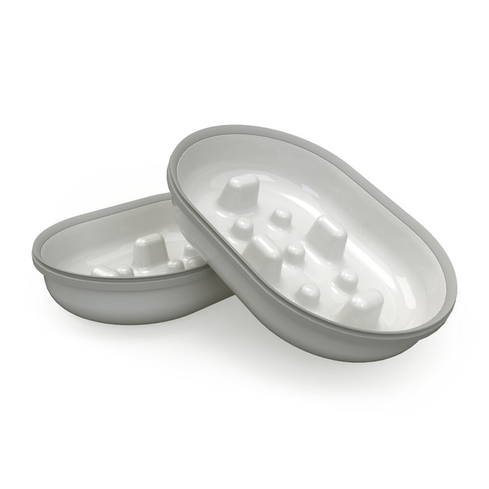 SureFeed Slow Feed Bowl, 2pk Color Grey