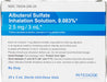 Rx Albuterol Inhalation Solution 0.083% 3ml x 25 ct Size 3ml