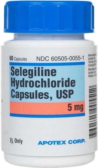 Rx Selegiline Hydrochloride Capsules  5 mg  60 Ct  
