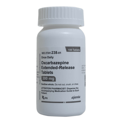 Rx Oxcarbazepine Tablet 300gm, 100ct Size 300mg