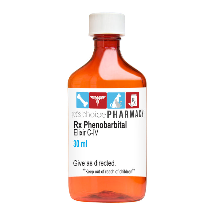 Rx Phenobarbital Elixir C-IV Seizure Medication for Dogs & Cats