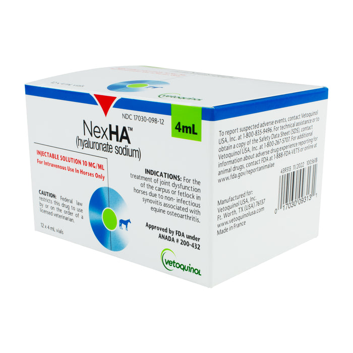 Rx NexHA Hyaluronate Sodium (Generic) Injectable Joint Treatment Solution for Horses