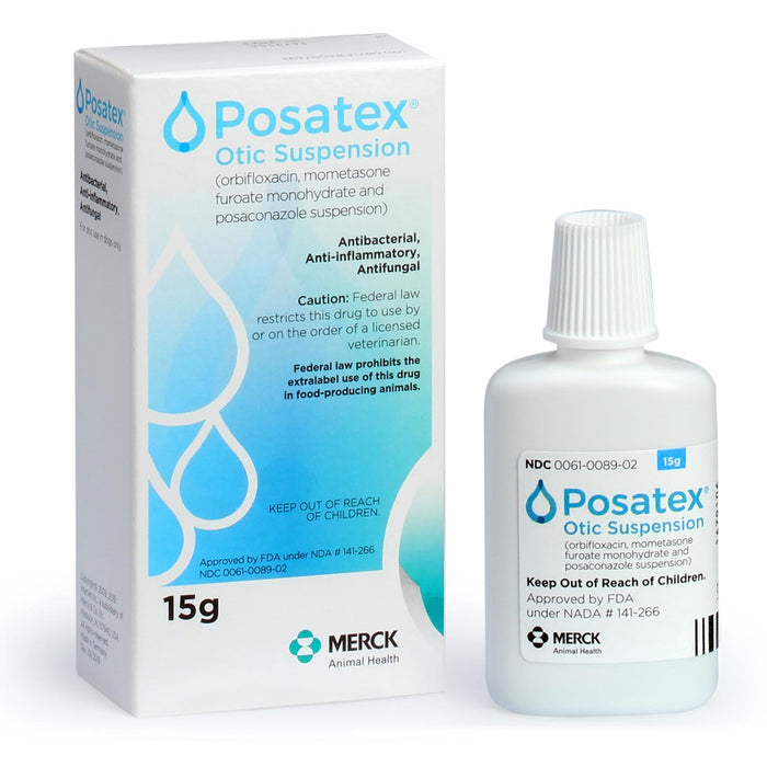 Rx Posatex Otic Suspension for Dogs, 15 gm Bottle