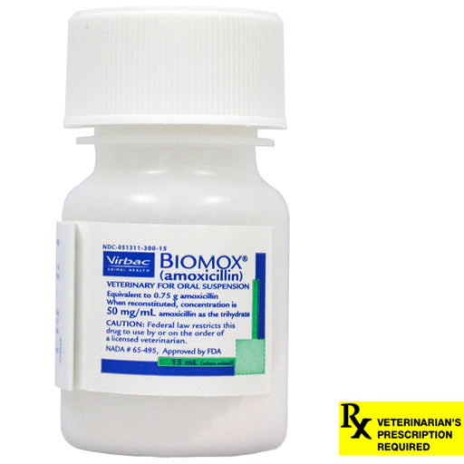 Rx Biomox Oral Suspension, 50mg/ml x 15 ml bottle - 012VB-50-15ML - 1