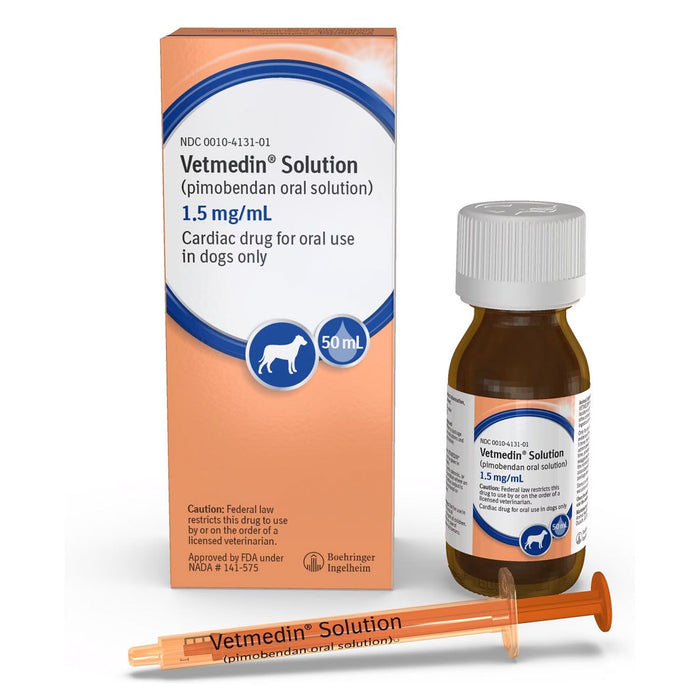 Rx Vetmedin Oral Soultion 1.5mg / 50ml Size 1.5 mg/50ml