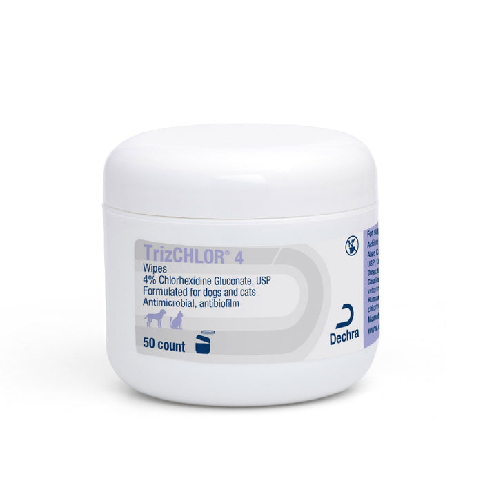 TrizCHLOR 4 Wipes for Dogs and Cats, 50 ct