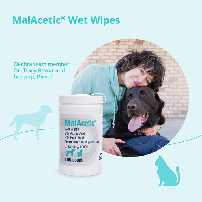 MalAcetic Wet Wipes for Dogs and Cats