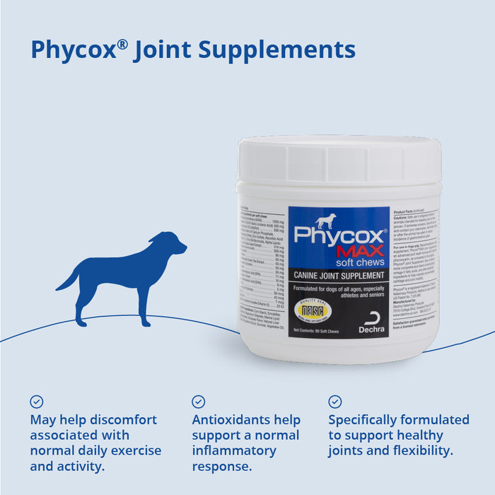 Phycox MAX Canine Joint Supplement Soft Chews, 90 ct