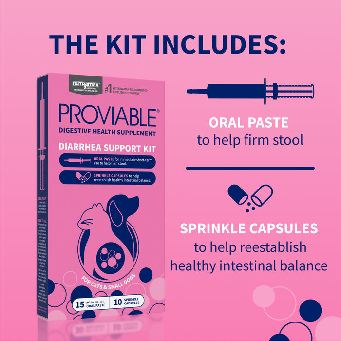 Nutramax Proviable-KP/DC Kit for Dogs and Cats, 10 Capsules