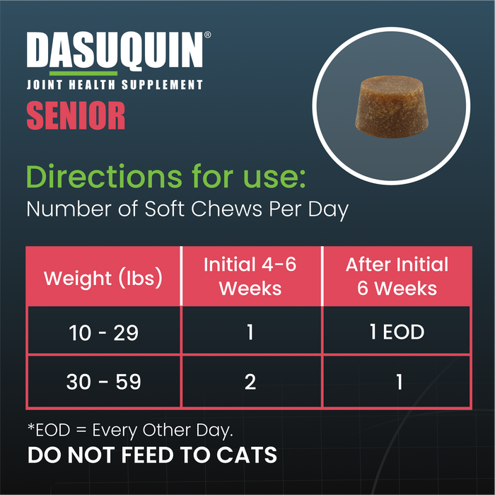 Nutramax Dasuquin Senior Joint Health Supplement for Dogs, 84 Soft Chews