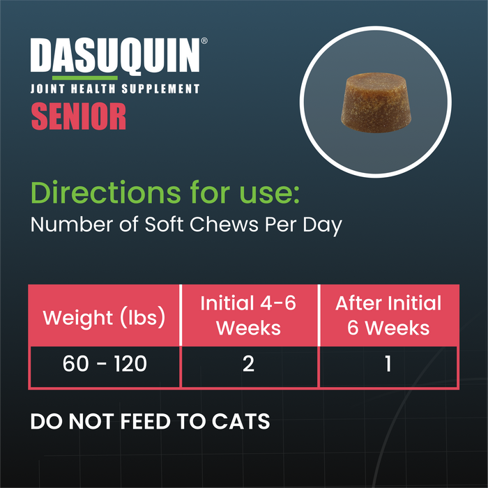 Nutramax Dasuquin Senior Joint Health Supplement for Dogs, 84 Soft Chews