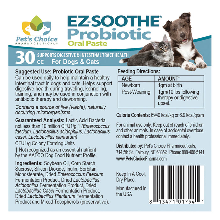EZ-Soothe Probiotic Oral Paste, 30cc Shape Tube