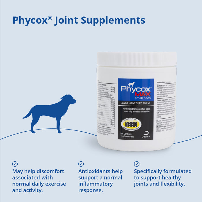 Phycox Max Canine Small Bites, 120 ct