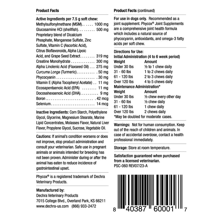 Phycox Canine Joint Support Soft Chews