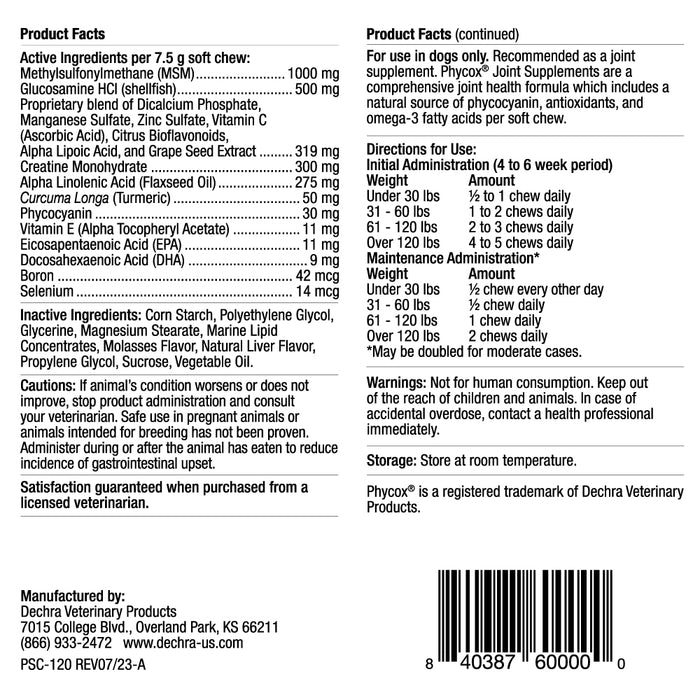 Phycox Canine Joint Support Soft Chews