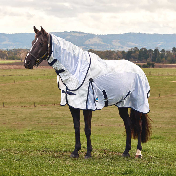 Kool Coat Airstream with Hidden Surcingle III Detach-A-Neck Horse Fly Sheet