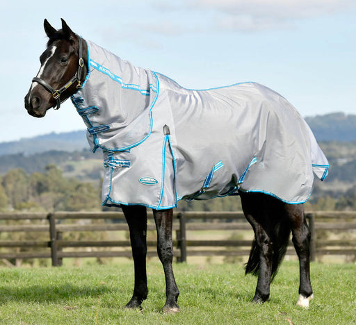 WeatherBeeta ComFITec Hexi Shield Combo Neck Fly Sheet Color Silver