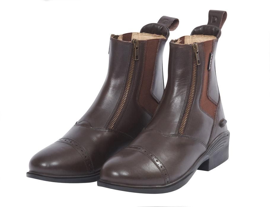 Dublin Evolution Double Zip Front Paddock Boots, Brown - 0V3CZ - 6 - 53