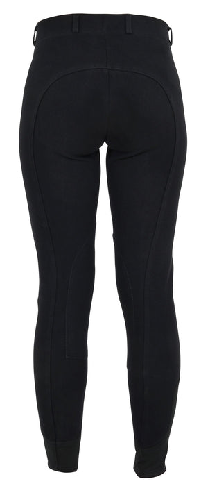 Saxon Knee Patch Women's Pull - On Breeches - 0VIBN - Black - Sz 28 - 47