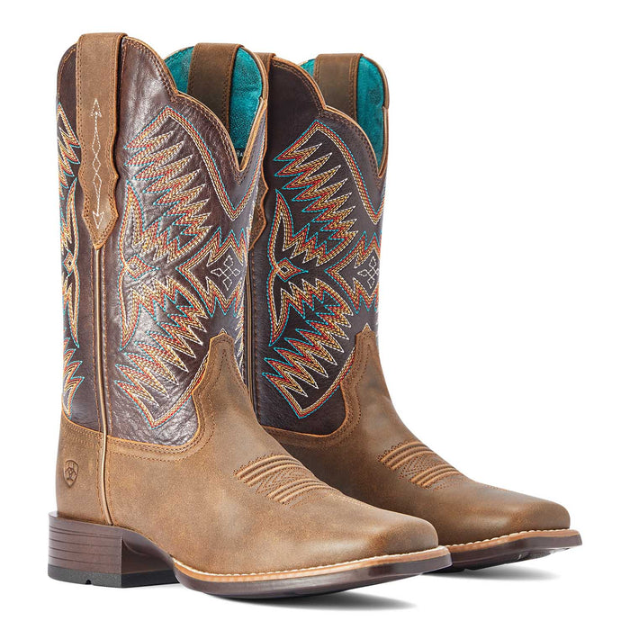 Ariat Women's Odessa StretchFit Western Boot, Fateful Brown - AI341 - 7.5 - 25
