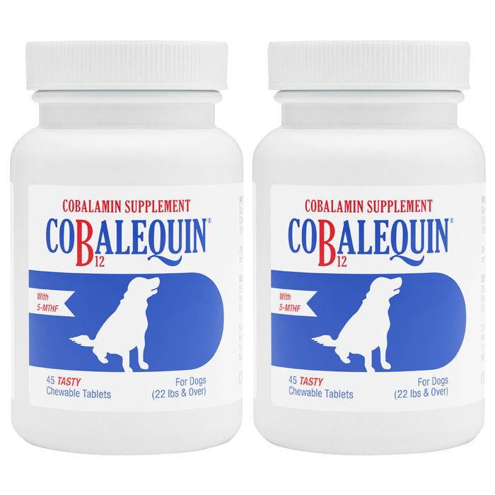 Cobalequin B12, Med/Lg Dogs 22 lbs & Over, 45 Chew Tabs, 2pk - Hydrolized Chicken flavor