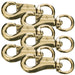 Round Eye Solid Brass Bull Snap, 3 3/4', 6 pk - 