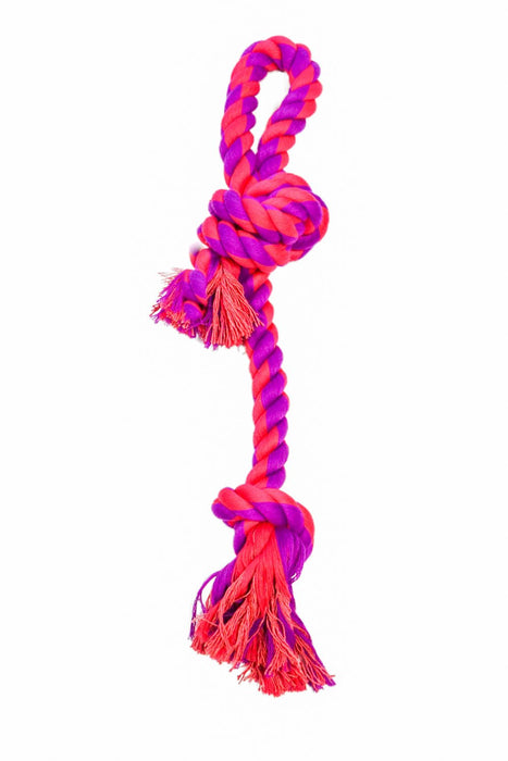 2 Knot Bone with Loop Handle Rope - 1S136 - Purple/Magenta - 3