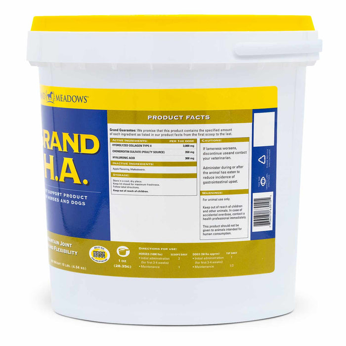 Grand H.A. Hyaluronic Acid Supplement for Joint Support in Horses