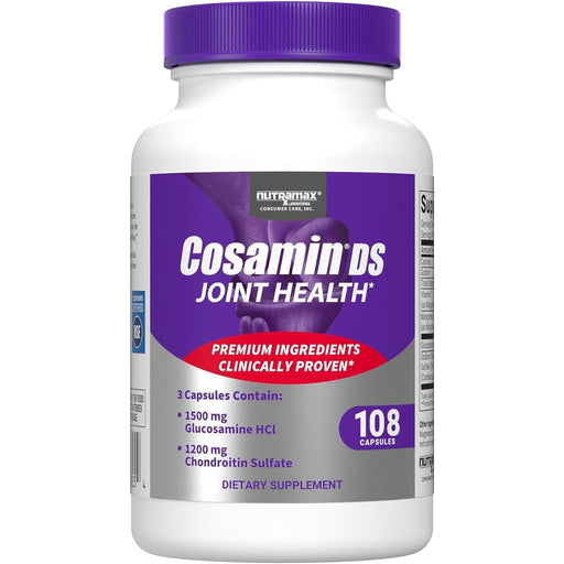 Nutramax Cosamin DS Joint Health Supplement with Glucosamine & Chondroitin for Men’s & Womens Joint Health, 108 Capsules Size 108