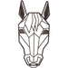 3D Metal Horse Wall Hanging - JTIB19 - Brown - 1