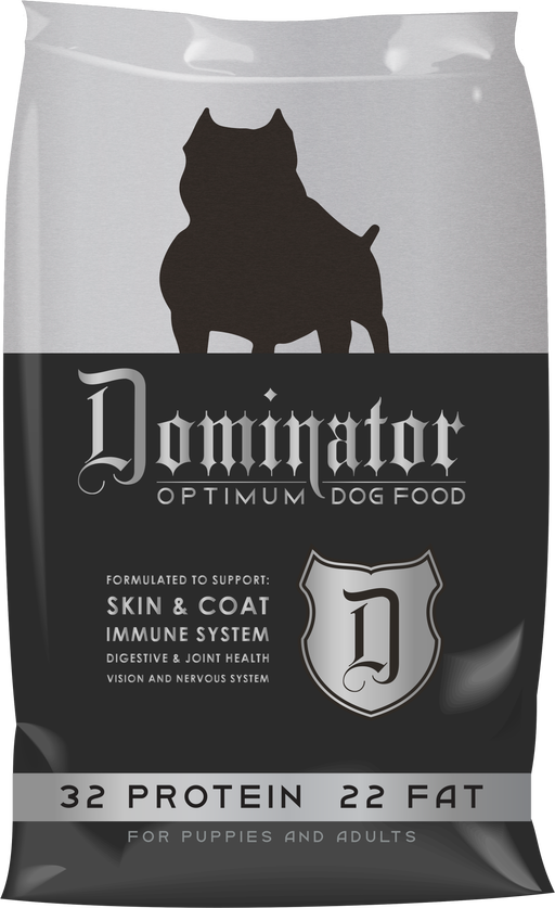 Dominator Optimum Dog Food Skin and Coat Puppies and Adults Color Black