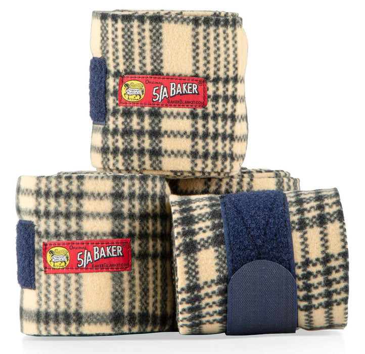 Baker Fleece Polo Wraps, 4 pk - J4TP - Navy Plaid - 2