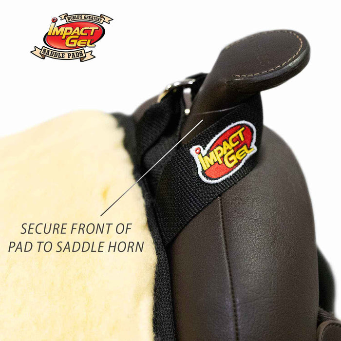Impact Gel Fleece Seat Saver Horse Saddle Cushion, Tan