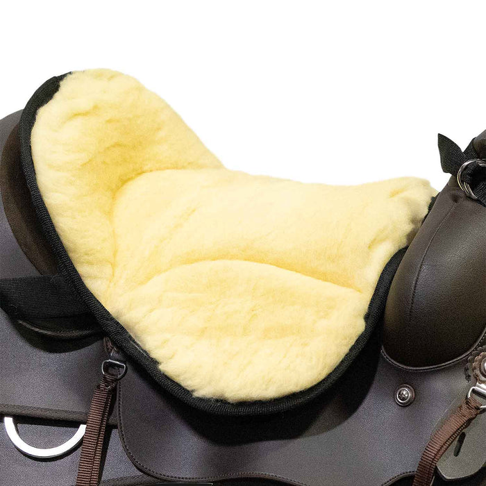Impact Gel Fleece Seat Saver Horse Saddle Cushion, Tan