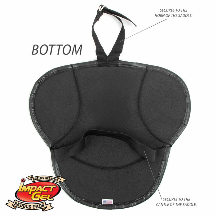 Impact Gel Mesh Seat Saver Horse Saddle Cushion, Black
