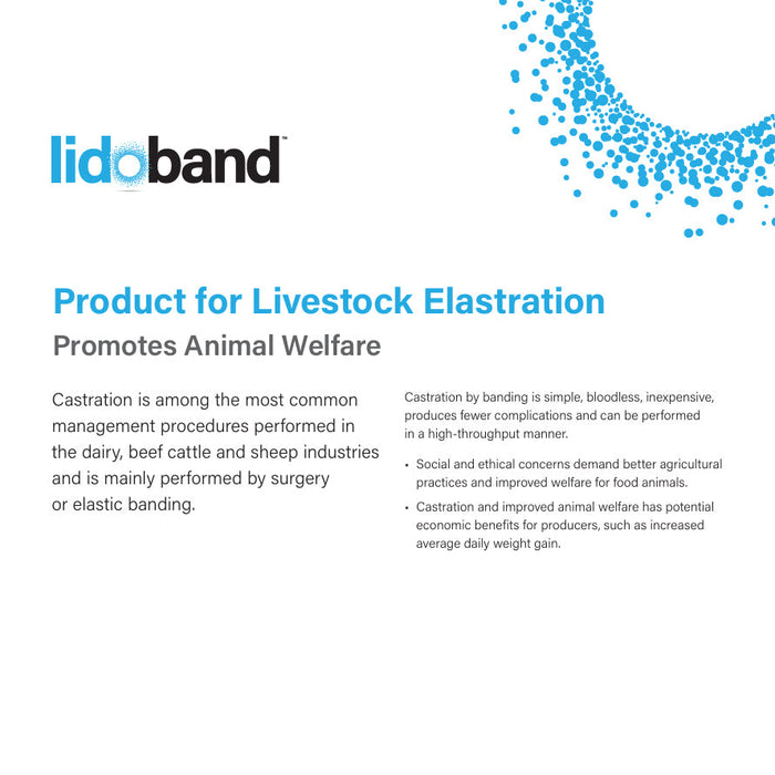 EZE Bloodless Cattle Band Castrator with Lidobands EZE + Clips, 20 ct