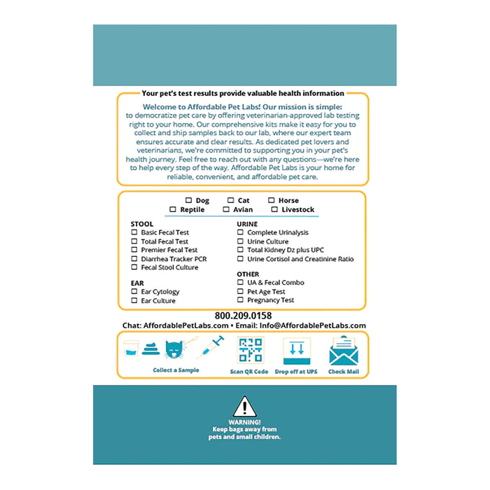 Affordable Pet Labs Total Kidney Disease plus UPC Diagnostic Test For Cats Easy Home Kit  