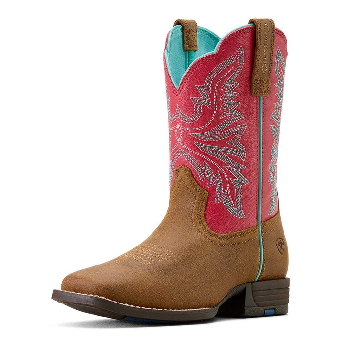Ariat Youth Westwood Wide Square Toe Western Boot Color Pink