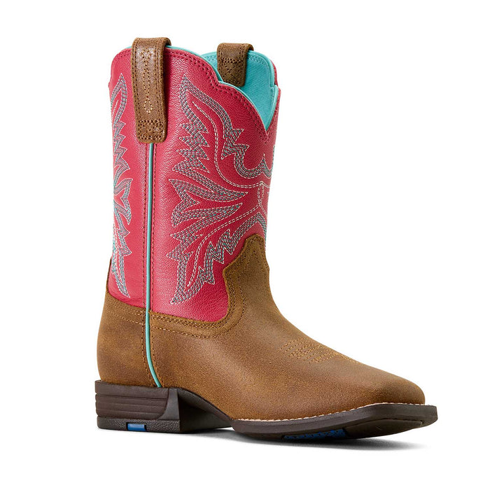 Ariat Youth Westwood Wide Square Toe Western Boot Color Pink