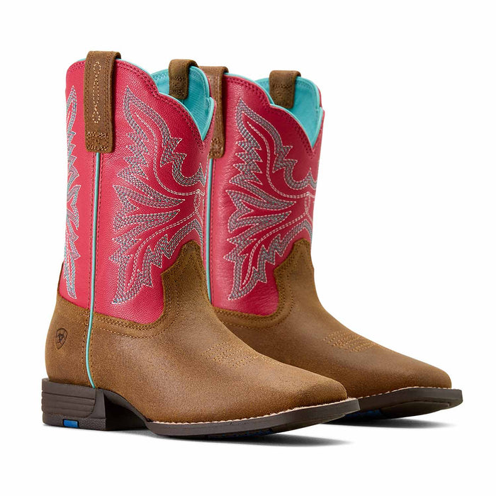 Ariat Youth Westwood Wide Square Toe Western Boot Color Pink