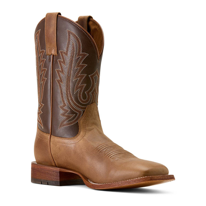 Ariat Mens Country Roads Wide Square Toe Cowboy Boot Color Brown