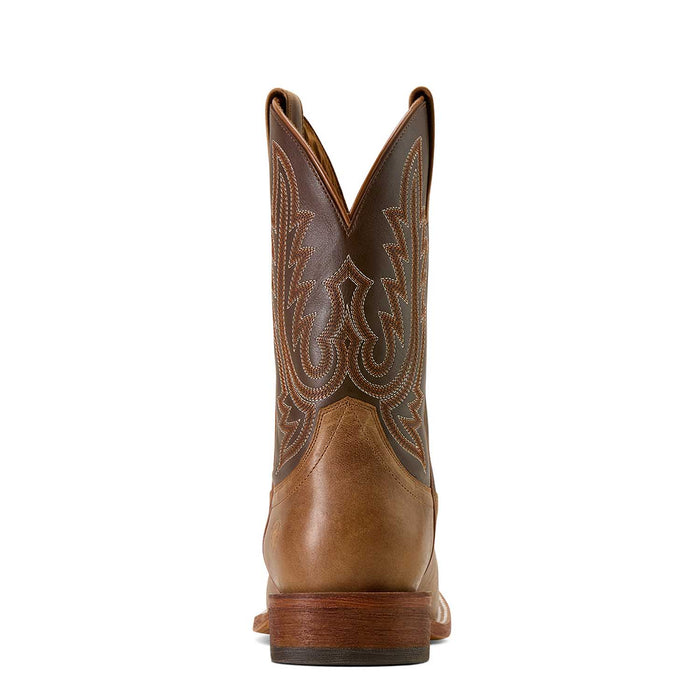 Ariat Mens Country Roads Wide Square Toe Cowboy Boot Color Brown