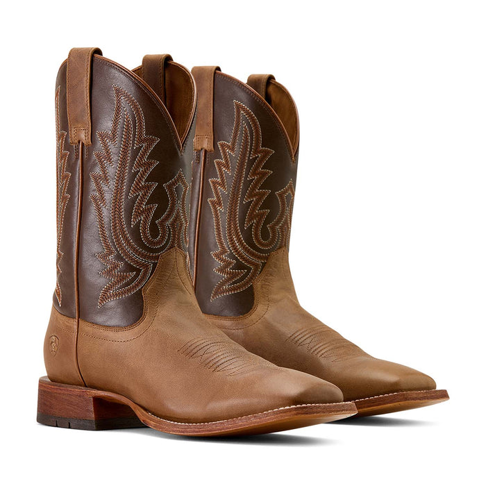 Ariat Mens Country Roads Wide Square Toe Cowboy Boot Color Brown