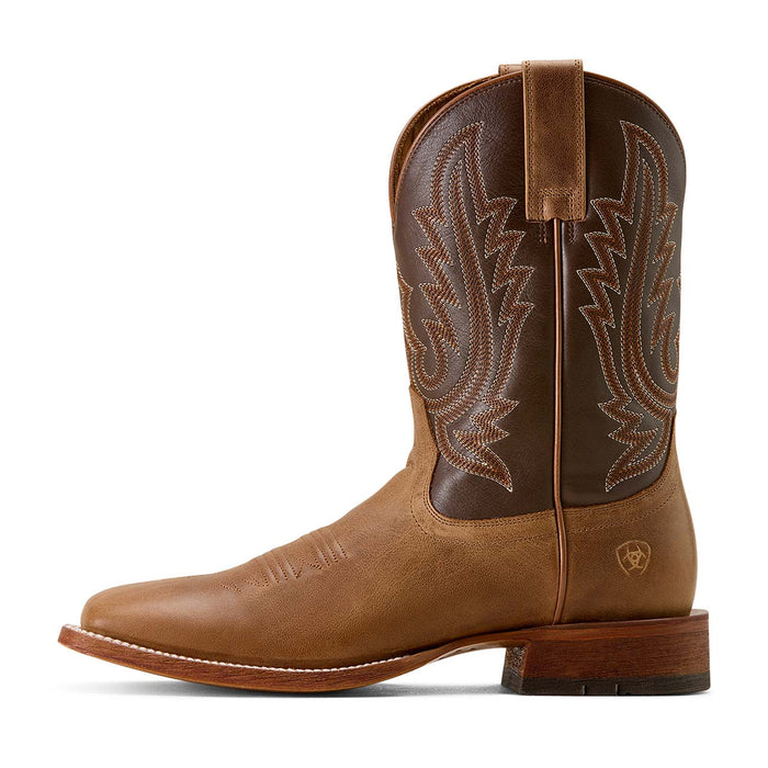 Ariat Mens Country Roads Wide Square Toe Cowboy Boot Color Brown