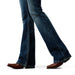 Ariat Womens Mid Rise Fiona Boot Cut Jeans Color blue
