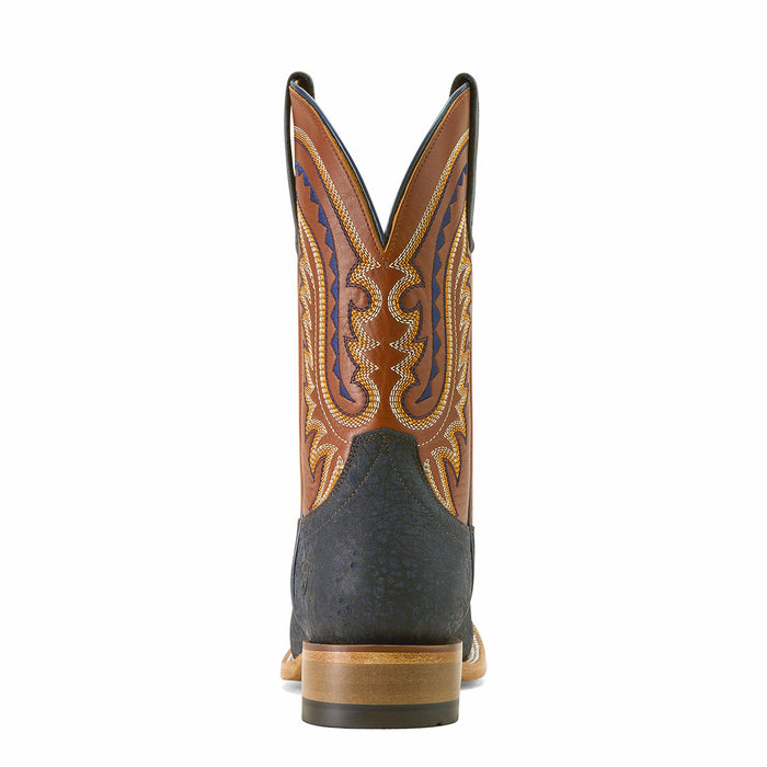 Ariat Mens Rock Ridge Wide Square Toe Western Boot Color Navy Bison